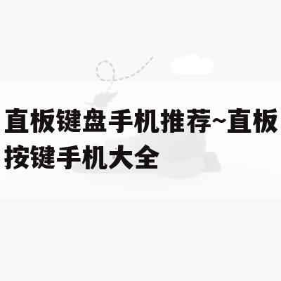 直板键盘手机推荐~直板按键手机大全