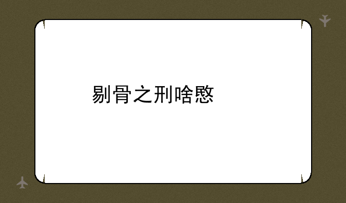 剔骨之刑啥意思