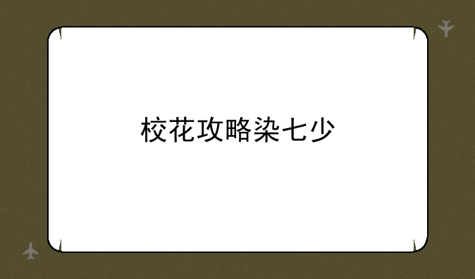 校花攻略染七少